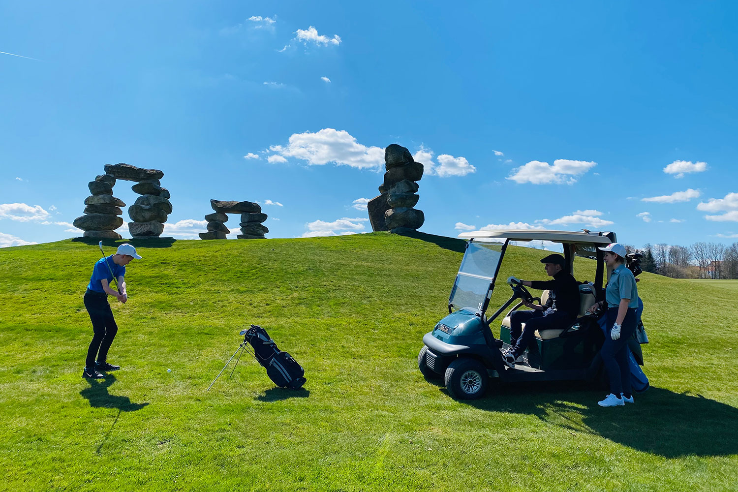 Abschlag auf Deutschlands einzigsten Feng-Shui-Golfplatz